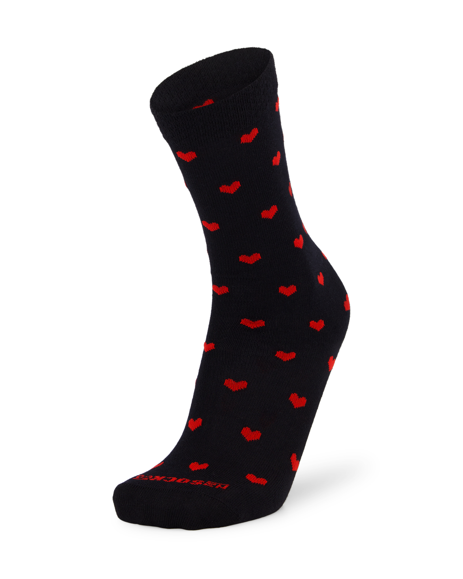 Merino Hearts/Plain 2Pk - black